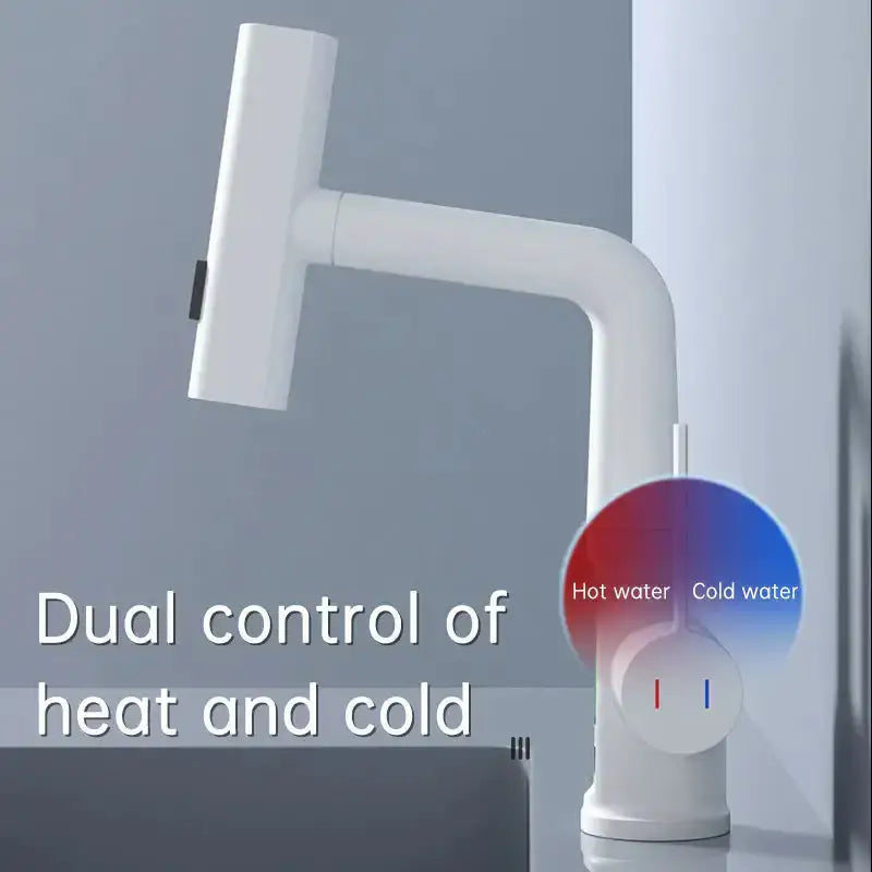 Intelligent digital display faucet pull-out basin faucet temperature Nexellus