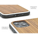 Iphone 11 pro wood case zebra backside with tpu bumper