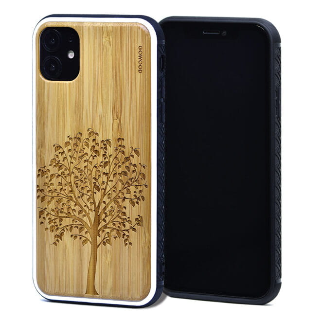 iPhone 11 wood cases bamboo tree front