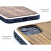 Iphone 11 wood case zebra backside with tpu bumper