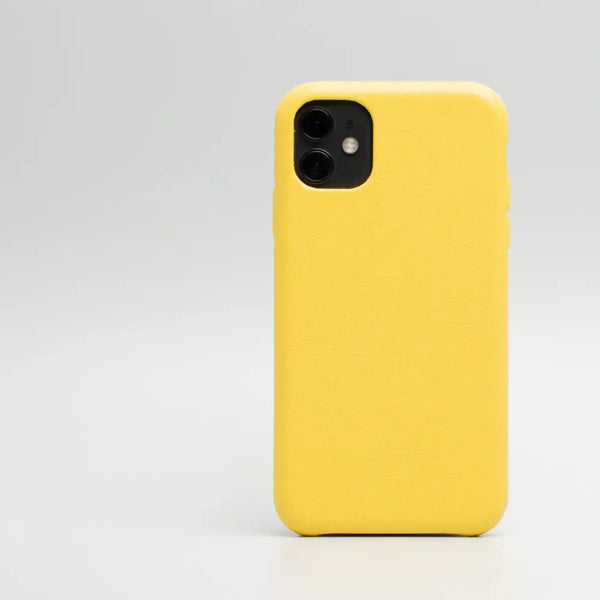 Iphone 11 yellow leather case - blank