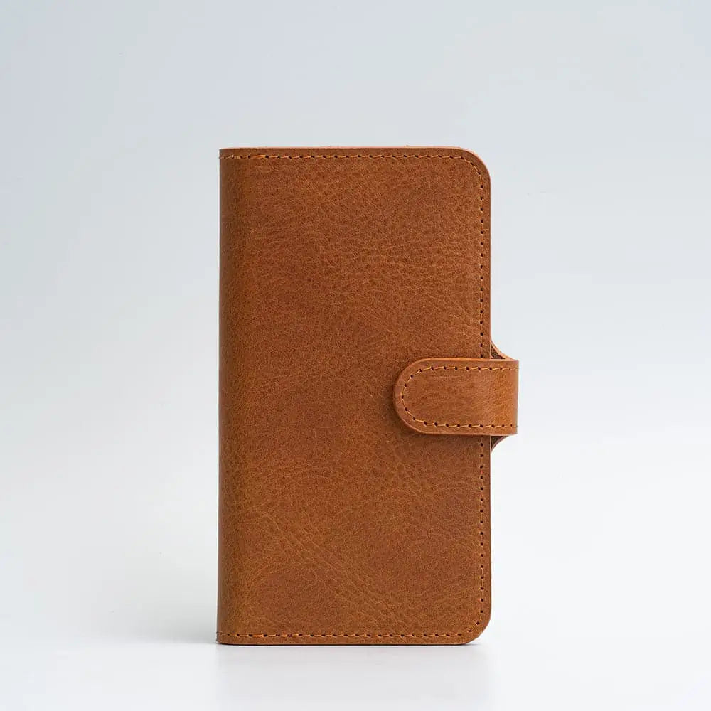 Iphone 12/13 series full-grain leather folio case wallet