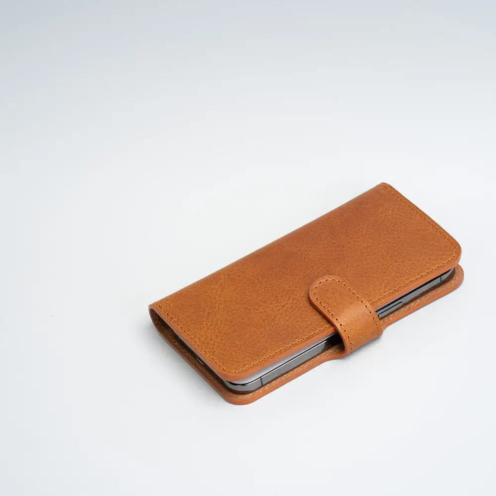 Iphone 12/13 series full-grain leather folio case wallet