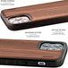 Iphone 12 mini wood case walnut backside with tpu bumper