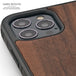 Iphone 12 mini wood case walnut backside with tpu bumper