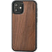 Iphone 12 mini wood case walnut backside with tpu bumper