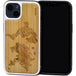 Iphone 13 bamboo wood case world map engraved backside