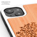 Iphone 13 mini bamboo wood case tree engraved backside