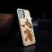 Iphone 13 mini bamboo wood case world map engraved backside