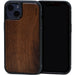 Iphone 13 mini walnut wood case with tpu bumper and black pc