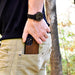 Iphone 13 mini walnut wood case with tpu bumper and black pc