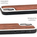 Iphone 13 mini walnut wood case with tpu bumper and white pc