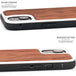 Iphone 13 mini zebra wood case with tpu bumper and white pc