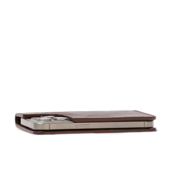 Iphone 15 series leather folio case wallet with magsafe