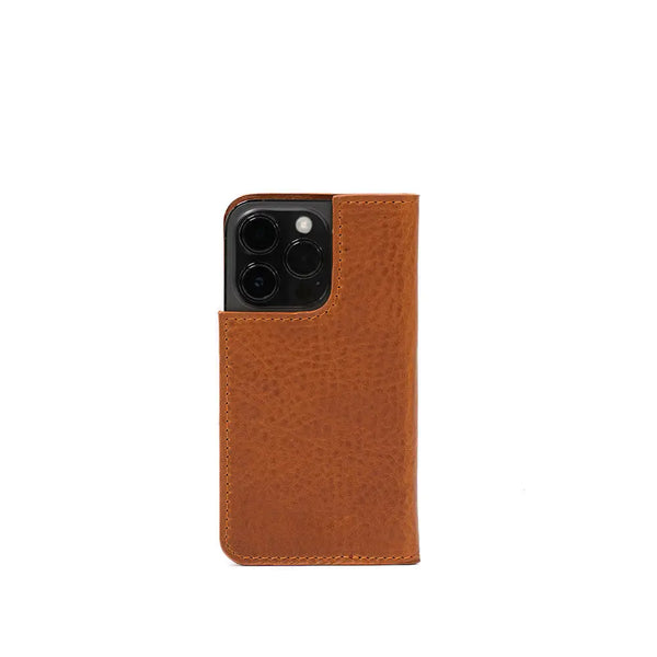 Iphone 15 series leather folio case wallet with magsafe