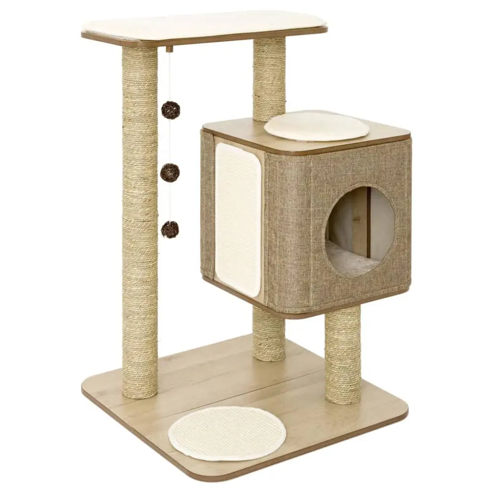 Jack and vanilla cat tree house molly 56x56x86 cm brown