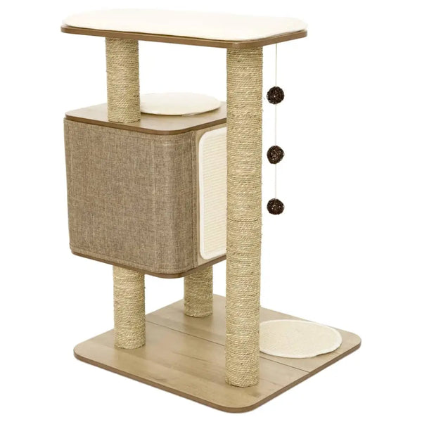 Jack and vanilla cat tree house molly 56x56x86 cm brown