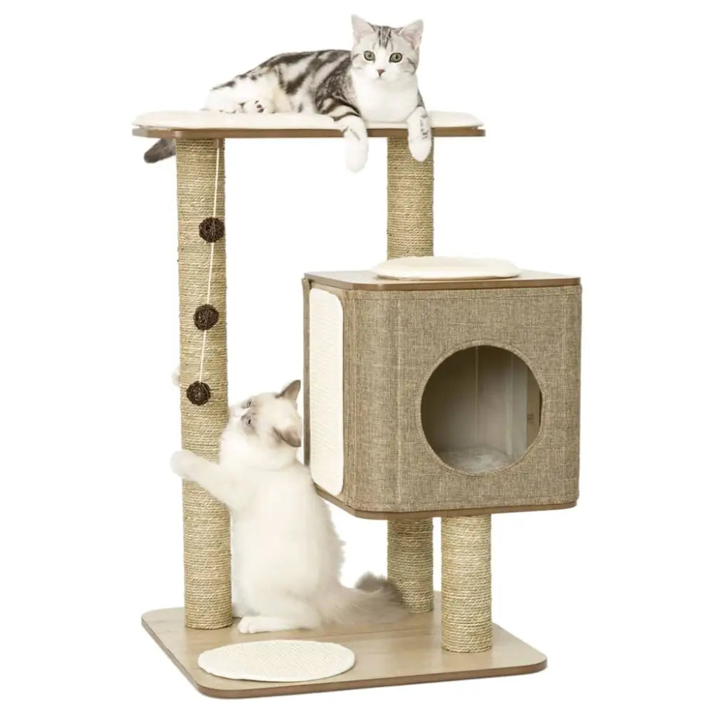 Jack and vanilla cat tree house molly 56x56x86 cm brown