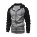 Jacket contrasting color zipper cardigan plus fleece hoodie men's Nexellus