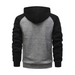 Jacket contrasting color zipper cardigan plus fleece hoodie men's Nexellus