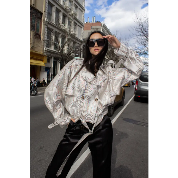 Jacqueline Bomber Jacket in Beige - Nexellus