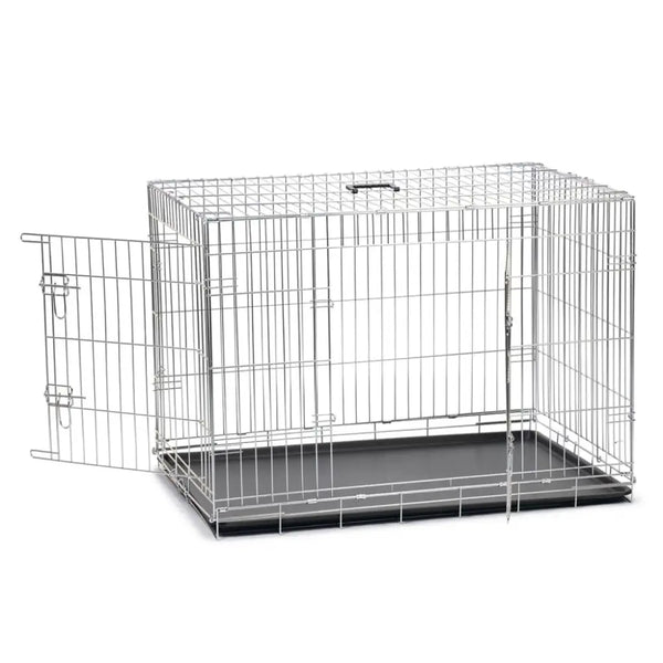 Karlie dog crate with 2 doors 107.5x70.5x76.5 cm silver