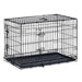 Karlie dog crate with 2 doors 92x57x63 cm black - Black