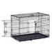 Karlie dog crate with 2 doors 92x57x63 cm black - Black