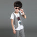 Kids Boys False Three Casual Summer Children Two Sets of Sportswear Short Sleeve T Shirt +pant Nexellus