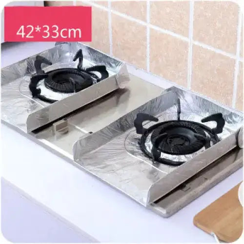 Kitchen gas stove oil-proof pad aluminum foil tin foil 2 pieces of gas Nexellus