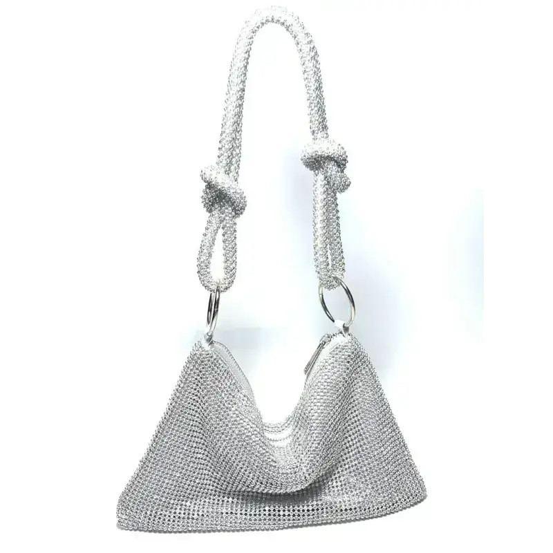 Knotted rhinestone pure handmade new diamond full diamond armpit bag Nexellus