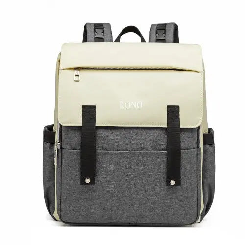 E1970 - Kono Multi Compartment Baby Changing Backpack with USB Connectivity - Grey - Nexellus