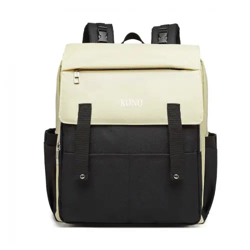 E1970 - Kono Multi Compartment Baby Changing Backpack with USB Connectivity - Black - Nexellus