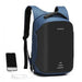 E1946 - KONO REFLECTIVE USB CHARGING INTERFACE BACKPACK - NAVY - Nexellus