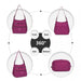 EH2063 - Kono Three Way Multipurpose Casual Shoulder Bag With Double Zippers - Purple - Nexellus