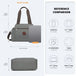 EH2239 - Kono Waterproof Multi-Functional Handbag Cross Body Bag - Grey - Nexellus