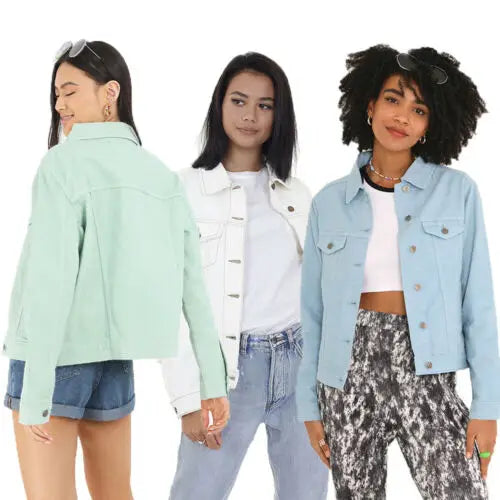 Ladies brave soul blooms denim jacket