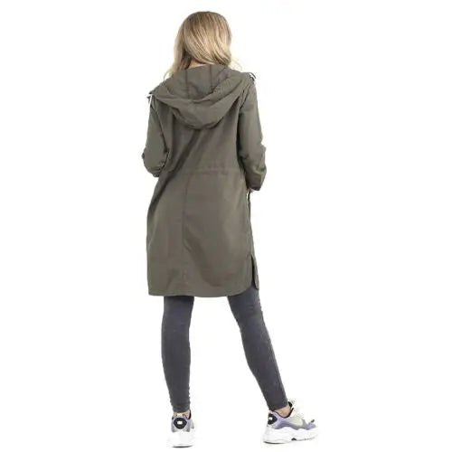 Ladies brave soul devan hooded rain mac