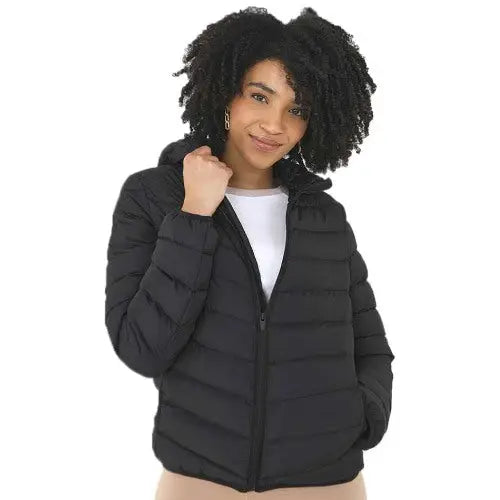 Ladies brave soul grant padded jacket - Black / 10