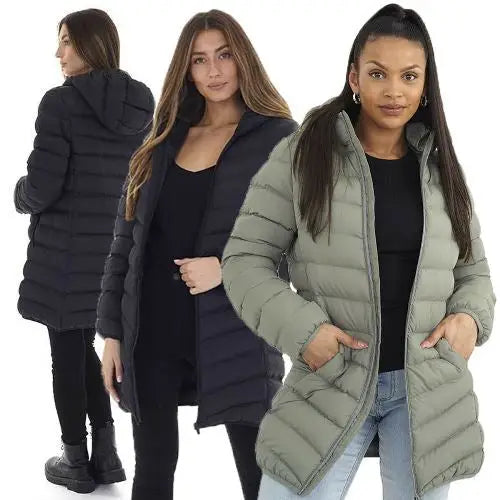 Ladies Brave Soul Grantlong Padded Long Coat - Nexellus