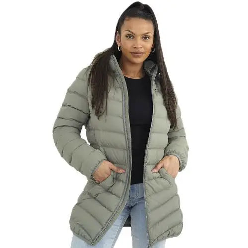 Ladies Brave Soul Grantlong Padded Long Coat - Nexellus