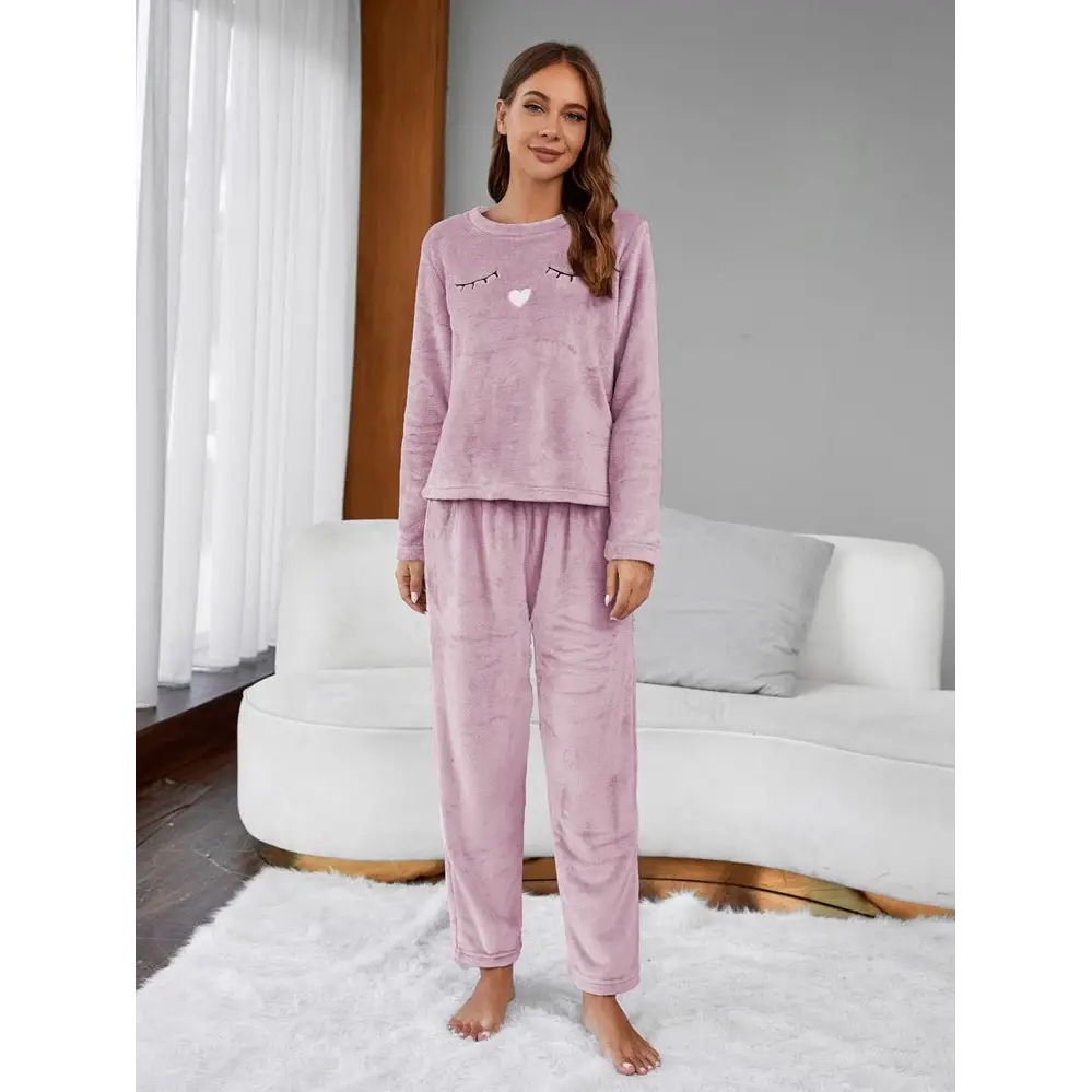 Ladies Cute Flannel Homewear Warmer Set Nexellus