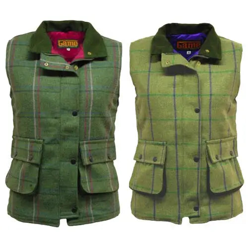 Ladies game ruby/abby tweed gilet