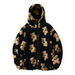 Ladies hooded thick casual cartoon pattern bear zipper pocket plush Nexellus