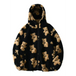 Ladies hooded thick casual cartoon pattern bear zipper pocket plush Nexellus