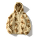 Ladies hooded thick casual cartoon pattern bear zipper pocket plush Nexellus