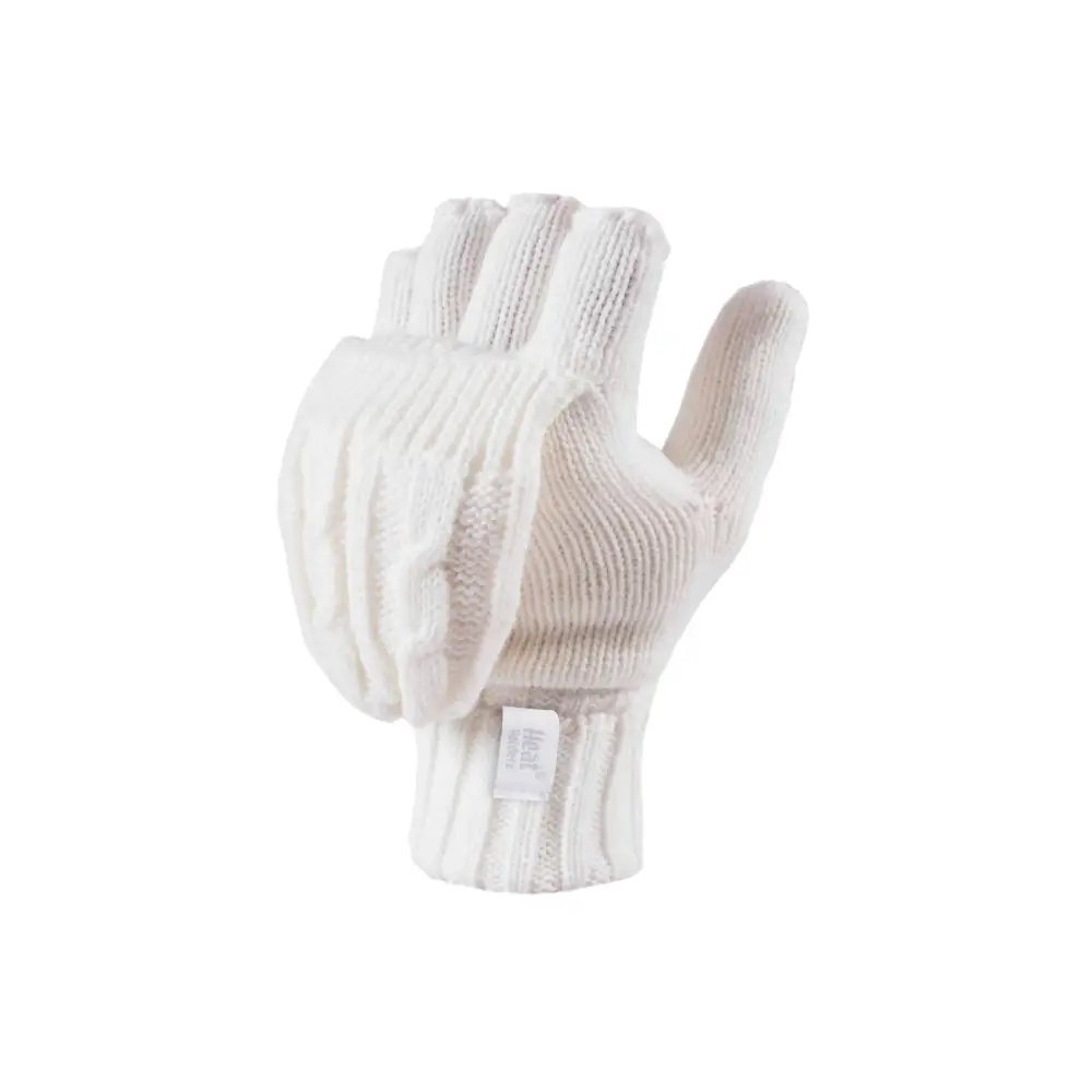 Ladies thermal fingerless converter gloves