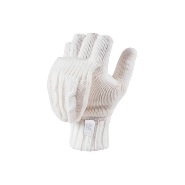 Ladies thermal fingerless converter gloves