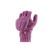 Ladies thermal fingerless converter gloves - One Size / Rose