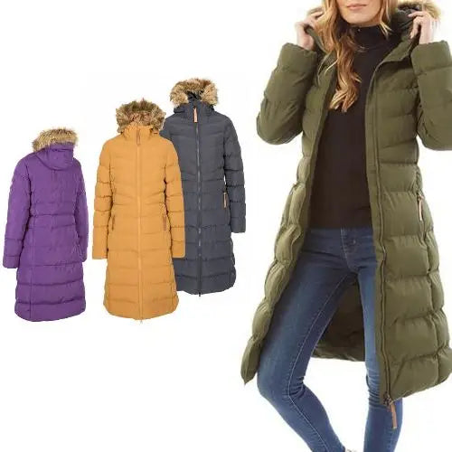 Ladies Trespass Audrey Padded Long Length Jacket - Nexellus